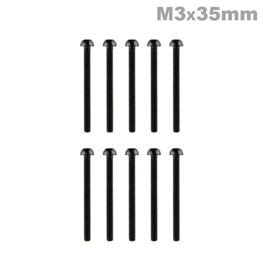 M3x35mm Aluminium Bolkop Hex Schroef (5 stuks) - ZWART for fpv drones 1