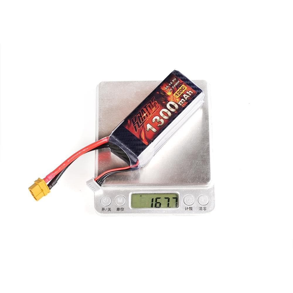 HGLRC KRATOS 4S 14.8V 1300MAH 120C Li-Po Battery - XT60 for fpv drones 6