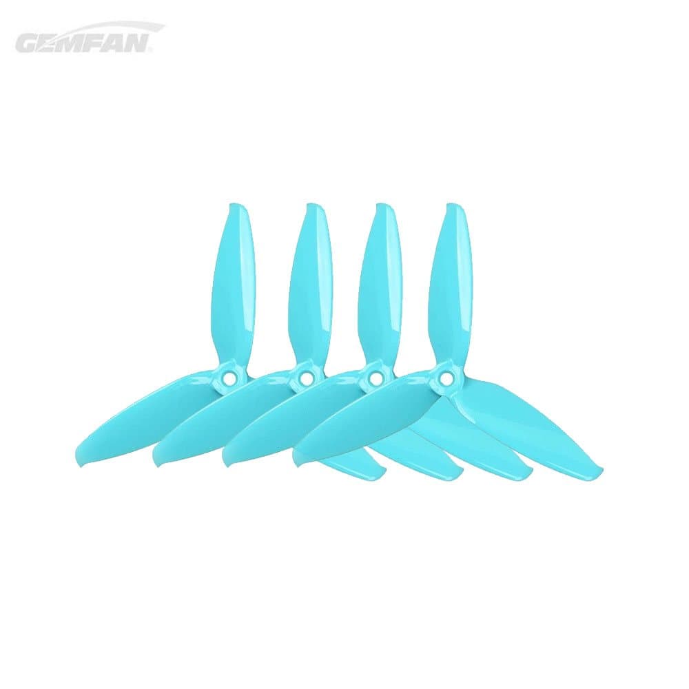 Gemfan 5552 Flash Durable 3-Blade Propellers (4 stuks) - BLAUW for fpv drones