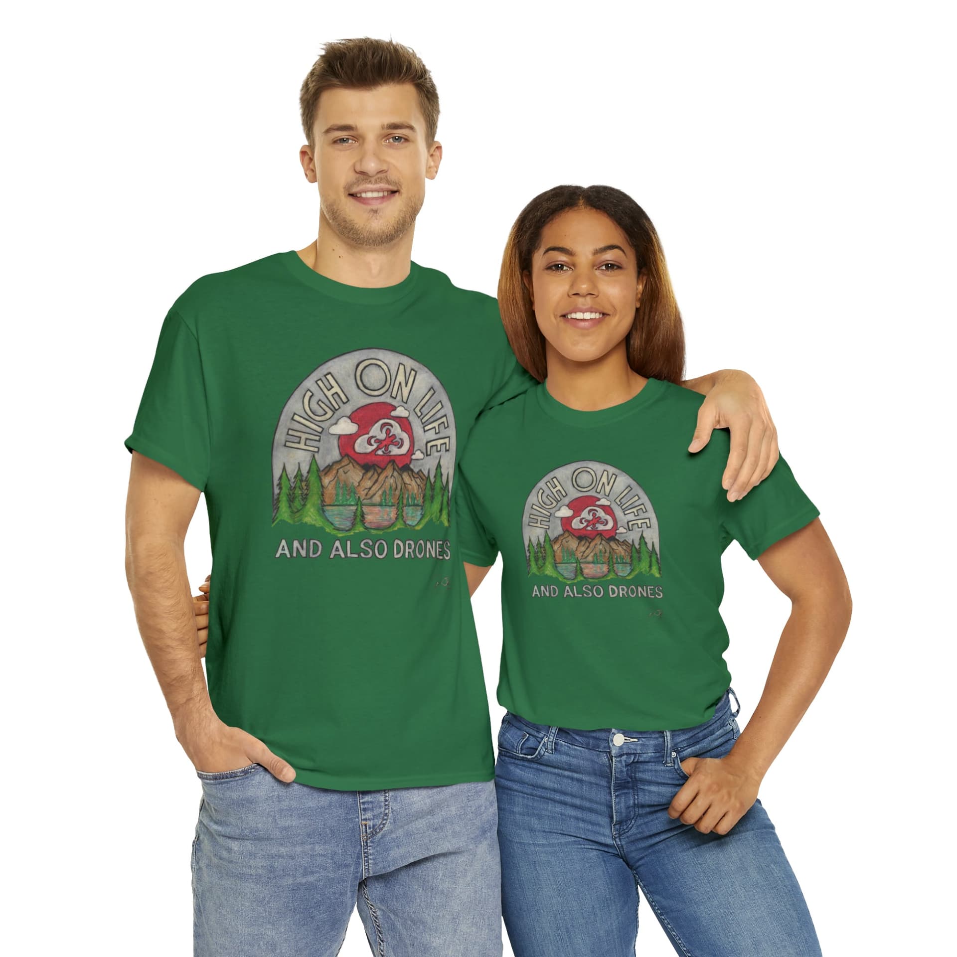 High on Life and also Drones - T-Shirt for fpv drones 2