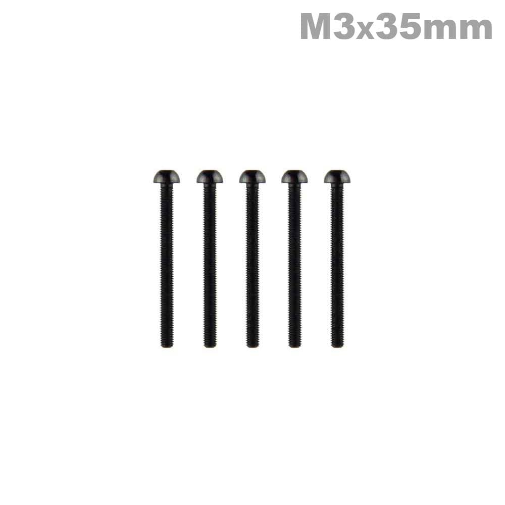 M3x35mm Aluminium Bolkop Hex Schroef (5 stuks) - ZWART for fpv drones