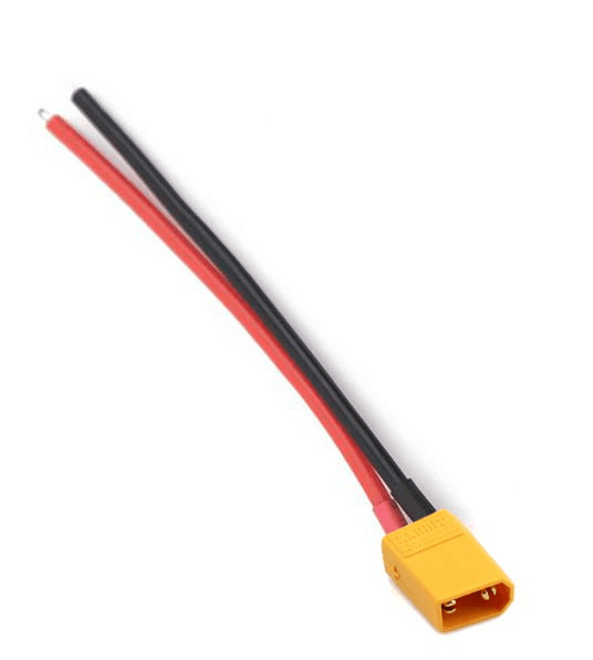 XT30 Male w/ 16AWG Silicon Wire 10cm Pigtail Cable (2pcs) for fpv drones