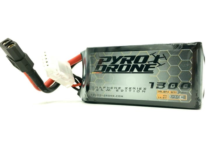 Pyrodrone Graphene 1300mAh 4S 14.8V 95C for fpv drones