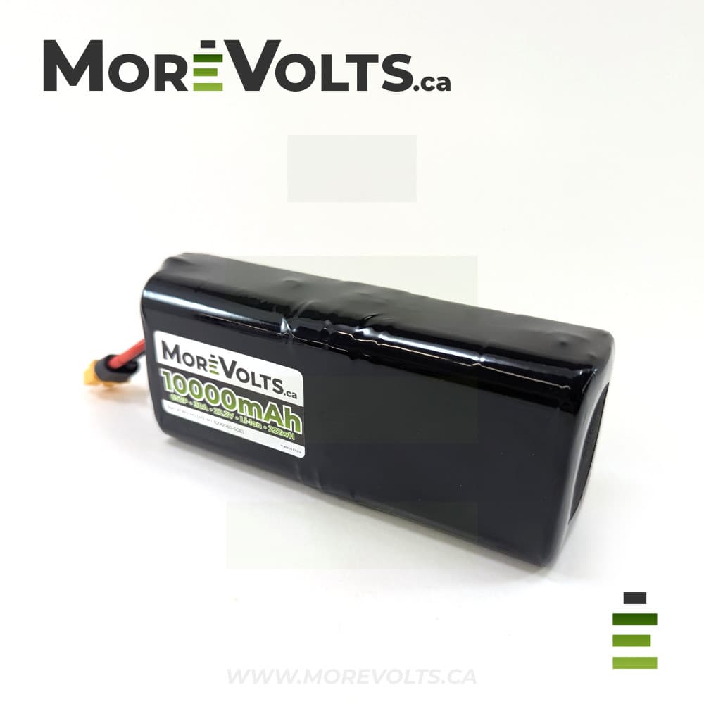 More Volts 6S2P 10,000mAh 30A Li-Ion Battery for fpv drones 1