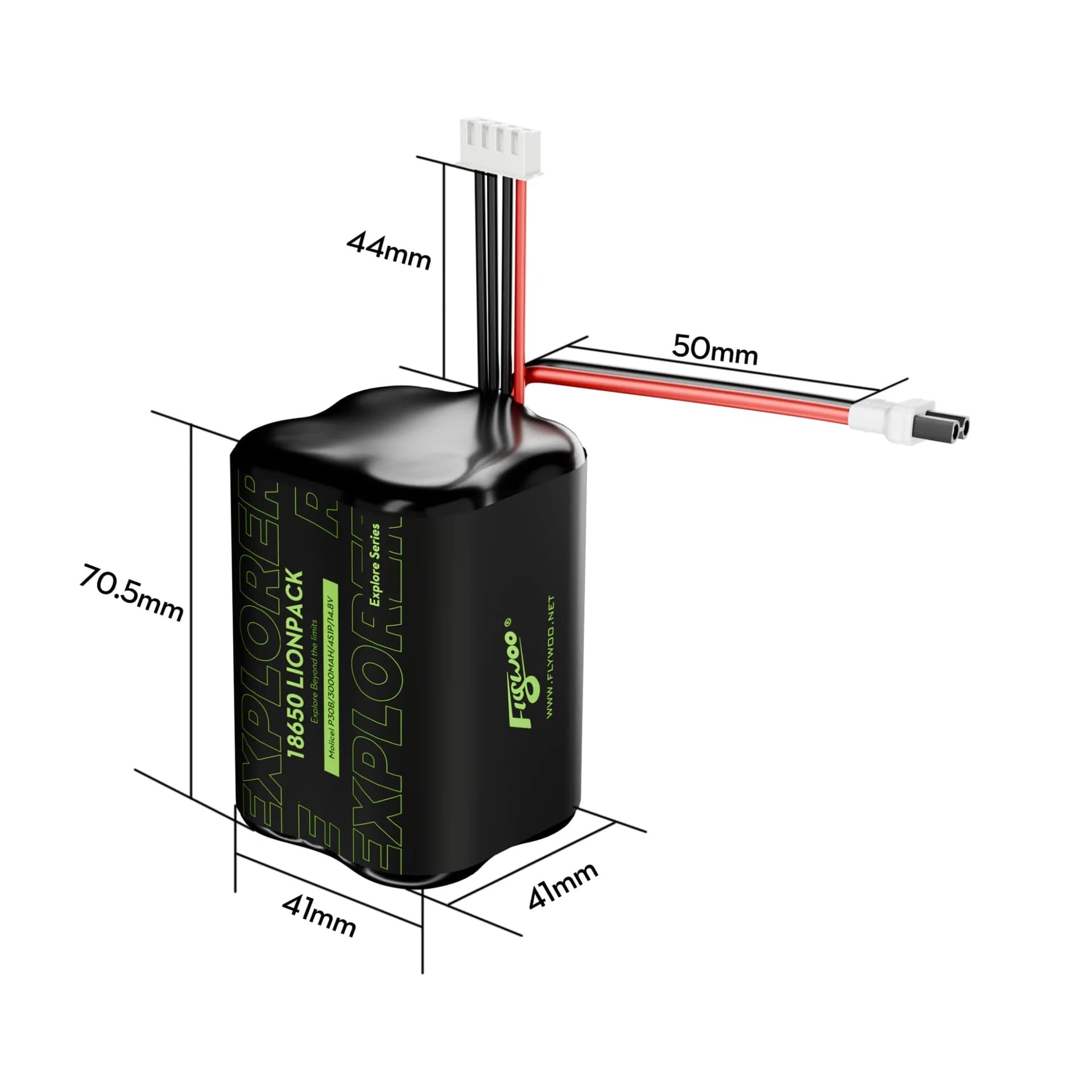 Flywoo Explorer Molicell P30B 18650 4S1P 3000mAh Li-Ionpack Battery for fpv drones 2