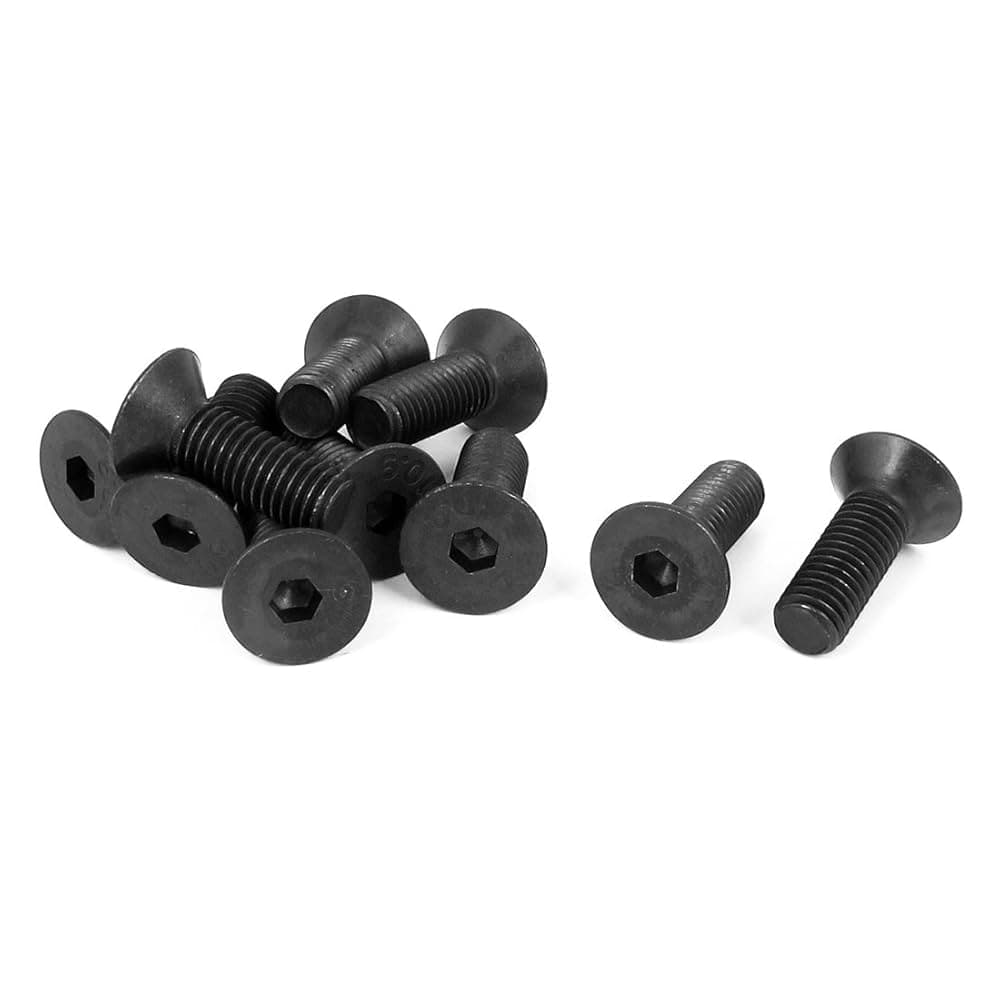 10pc M3 Hex Counter Sunk Head Screw Pack Black 8.8 Steel for fpv drones 7