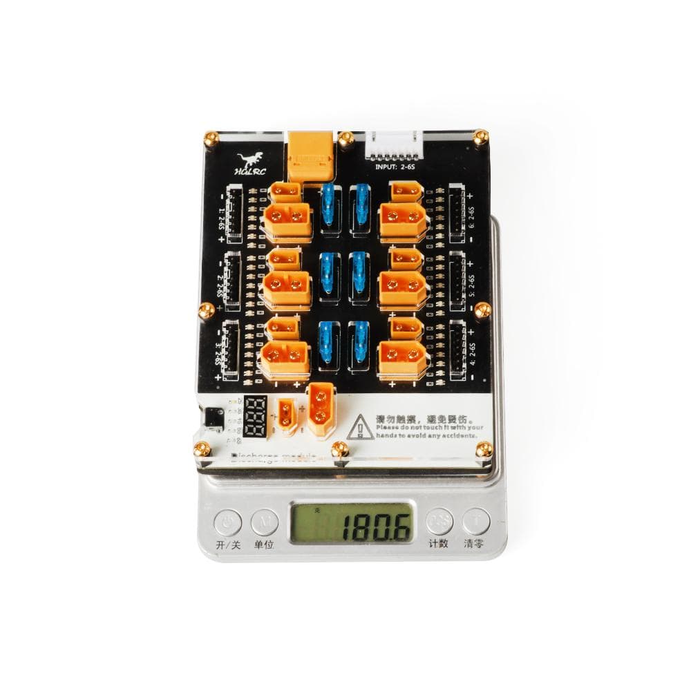 HGLRC Thor 6 Port Lipo Battery Balance Charger Board Pro 40A XT60 XT30 Plug 2-6S Integrated with Lipo Discharger for IMAX B6 ISDT Q6 Nano HOTA D6 Pro P6 for fpv drones 6
