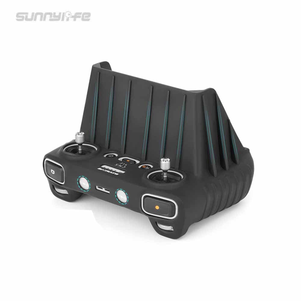 Silicone Protective Cover met zonnekap voor DJI RC - ZWART for fpv drones