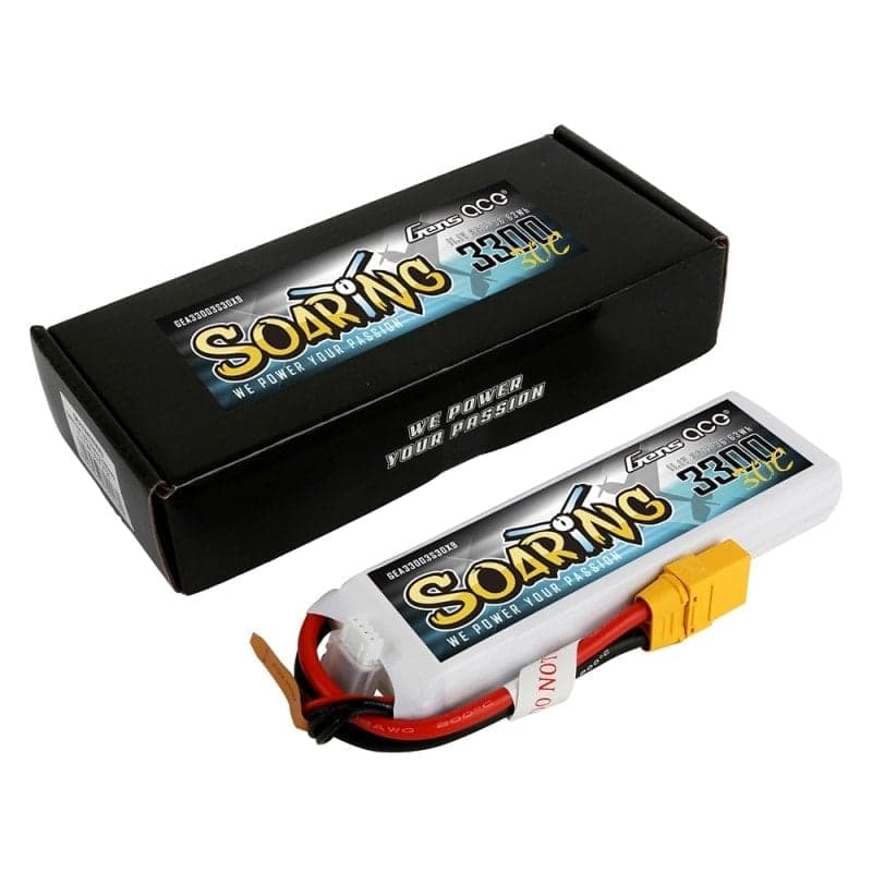 Gens ace Soaring 3300mAh 11.1V 30C 3S1P Lipo Battery Pack XT90 for fpv drones 3