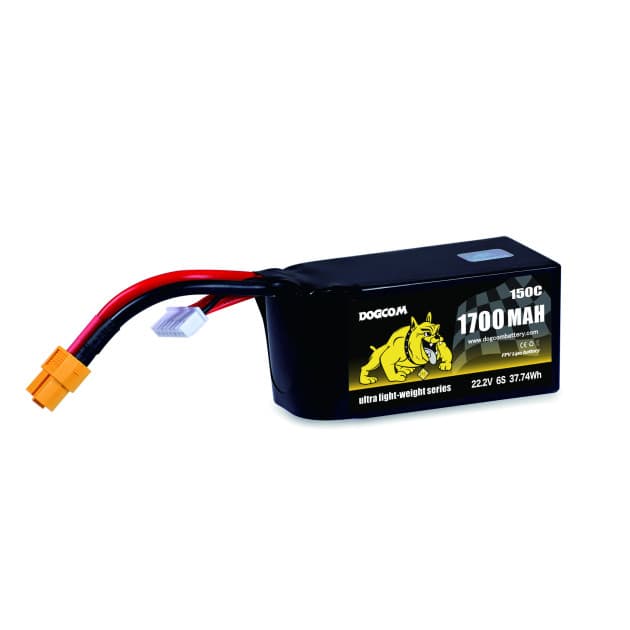 Dogcom 1700mAh 150C 6S Ultra Lipo battery for drones