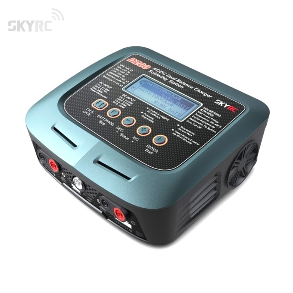 SkyRC D200 1S-6S LiPo Acculader met soldeerapparaat for fpv drones