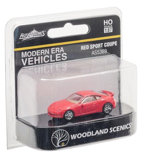 Woodland Scenics AS5369 HO Scale Red Sport Coupe for fpv drones
