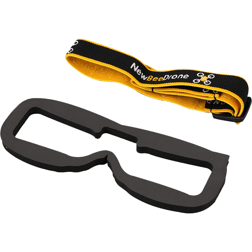 NewBeeDrone Max Comfort Goggle Cushion for Fatshark (HD01 & HDO2) and Skyzone Goggles (with Free Goggle Strap!) for fpv drones 5