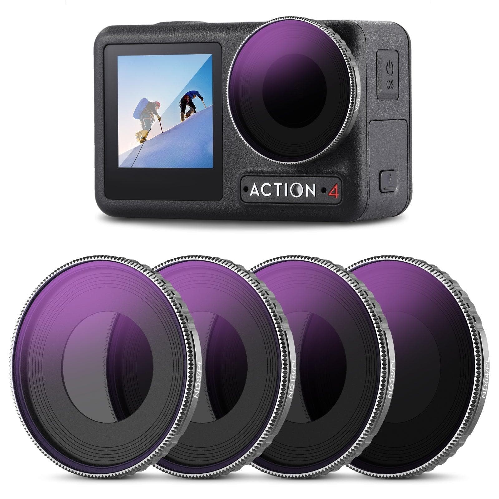 NEEWER ND/PL Filters Set for DJI Osmo Action 4 for fpv drones