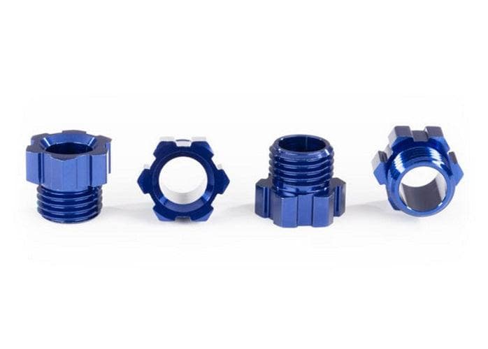 Traxxas 8886X Stub Axle Nut Aluminum (Blue-Anodized) (4) TRX-4 for fpv drones