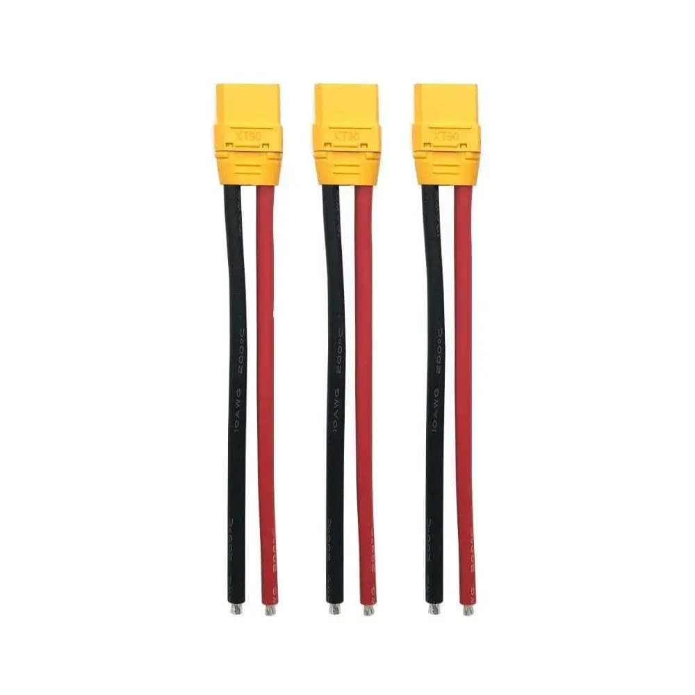 Amass XT90 10AWG LiPo Pigtail - Female (3Pcs) - 5.5 for fpv drones