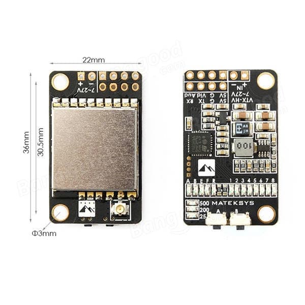 Matek 5.8G VTX-HV Switchable Video Transmitter for fpv drones
