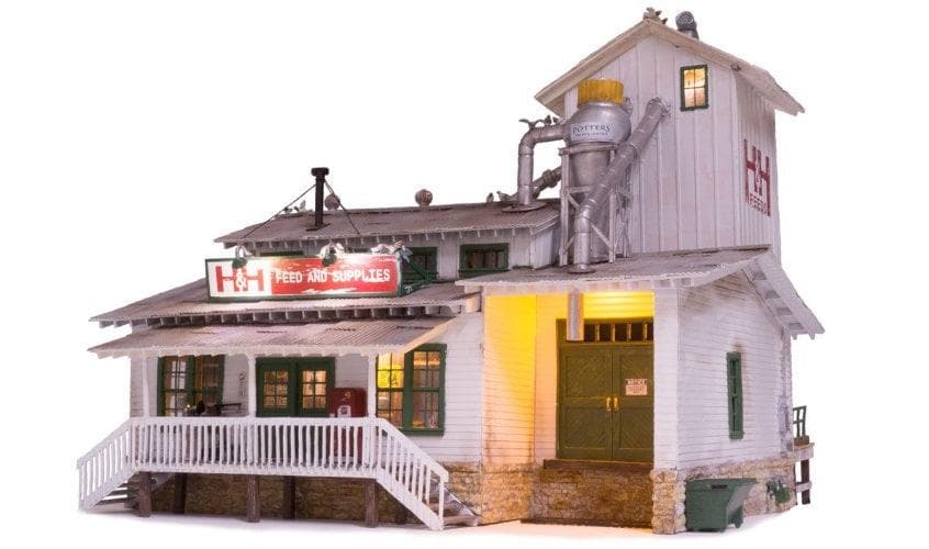 Woodland Scenics BR5059 HO Scale Building H&H Feed Mill for fpv drones