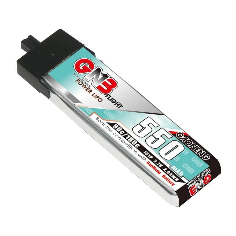 Gaoneng GNB 3.7V 1S 550mAh 90C LiPo Whoop/Micro Battery w/ Plastic Head - A30 for fpv drones