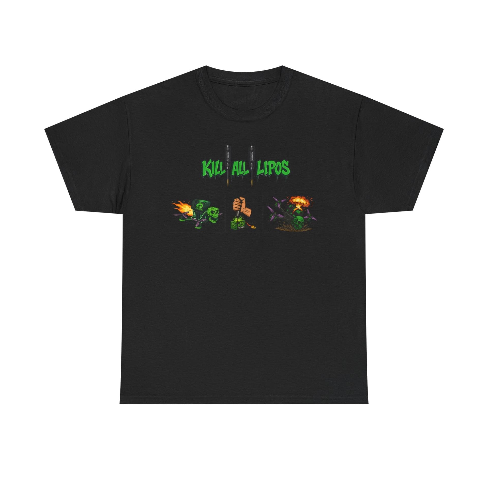 Kill All Lipos - Comic Strip -  FPV Drone T-Shirt for fpv drones 2