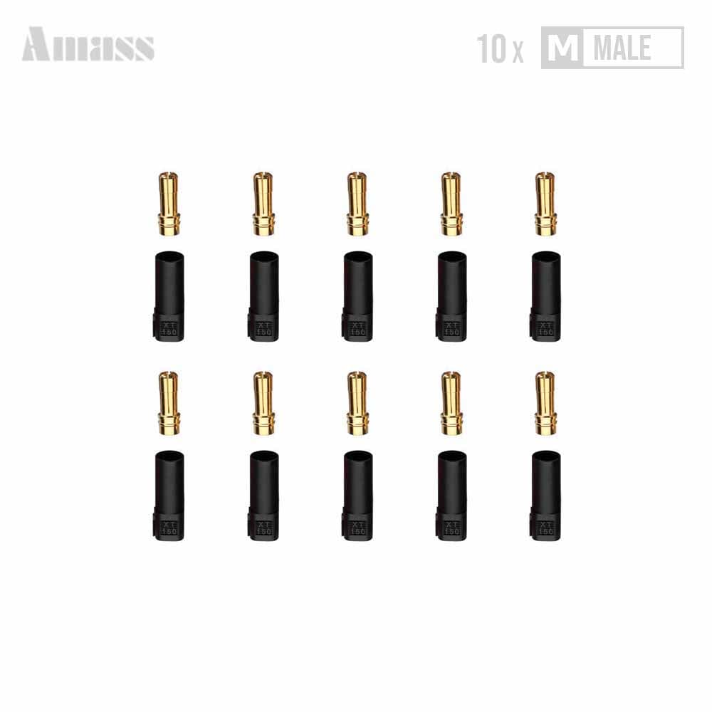 XT150 Connector (ZWART) - MALE - 10 STUKS for fpv drones