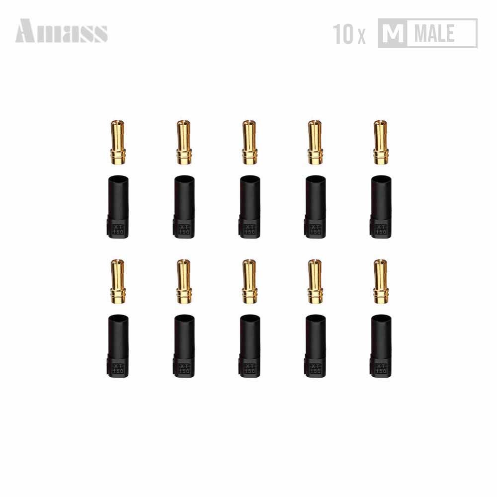 XT150 Connector (ZWART) - MALE - 10 STUKS for fpv drones