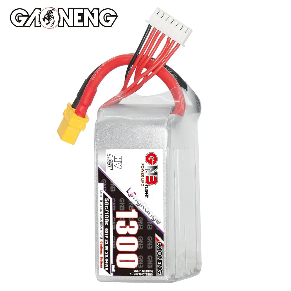 GAONENG GNB LiHV 6S 22.8V 1300mAh 50C XT60 LiPo Battery [DG] for fpv drones 2