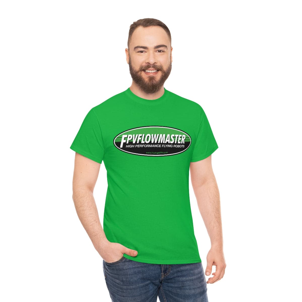FPV Flow Master - Green Logo - T-Shirt for fpv drones 240