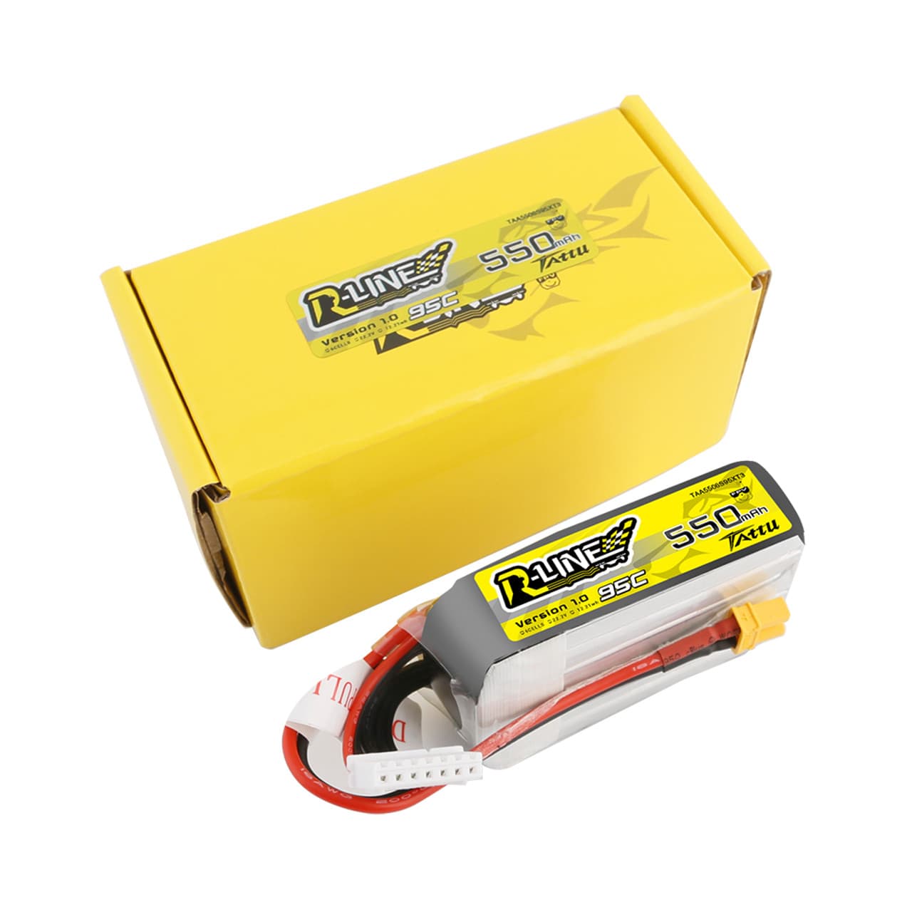Tattu R-Line 550mAh 6S 95C 22.2V Lipo Battery Pack with XT30 Plug for fpv drones 3