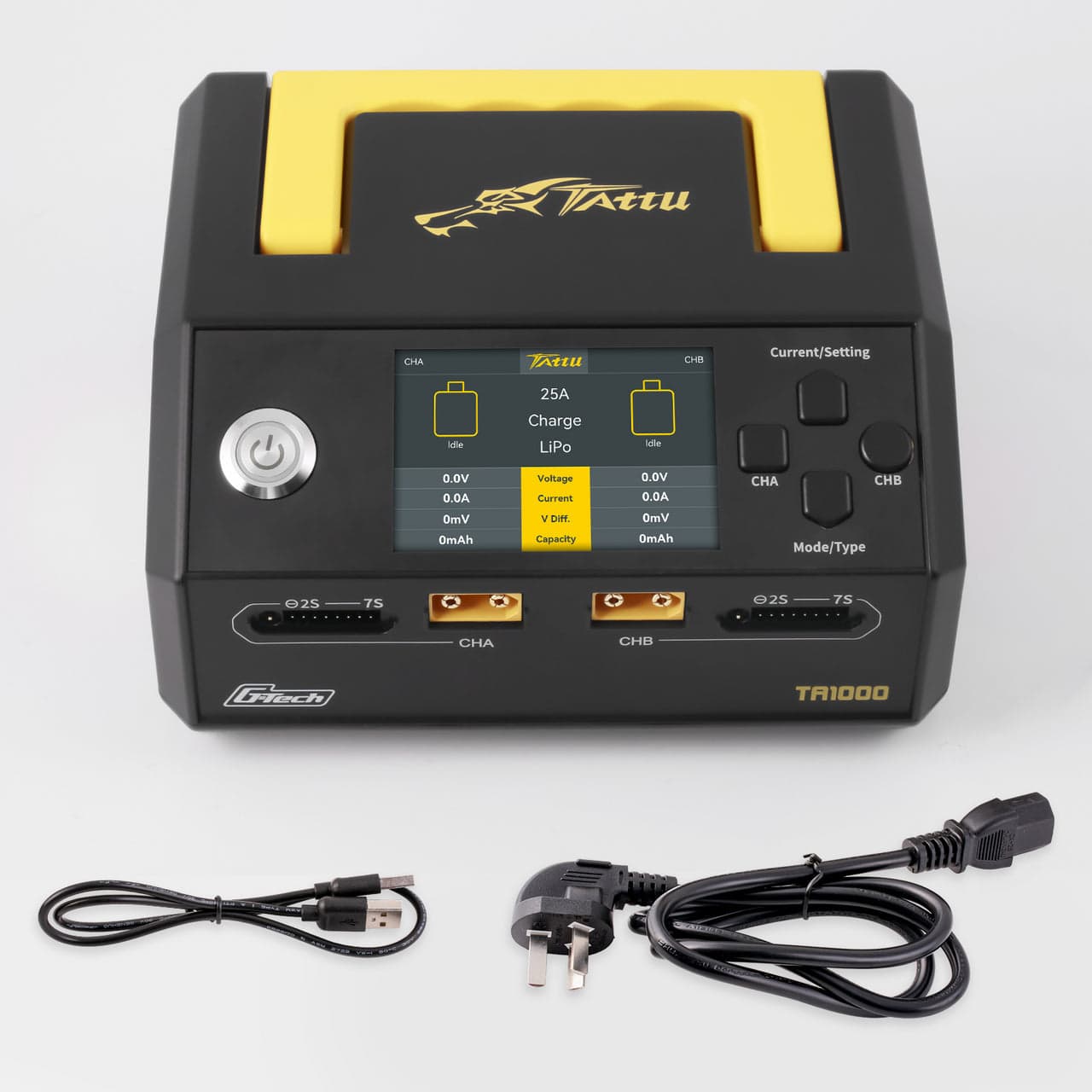 Tattu TA1000 G-Tech Dual-Channel Charger 25A X2 1000W For 1S-7S  Batteries