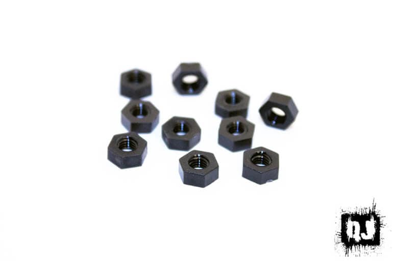 M3 Nylon Nuts 10 Pack Black