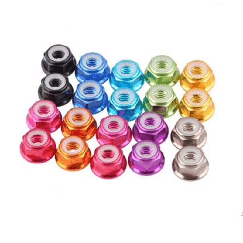 10pc M3 Nylon Locking CW Nuts pack 6061 Aluminium for fpv drones 8