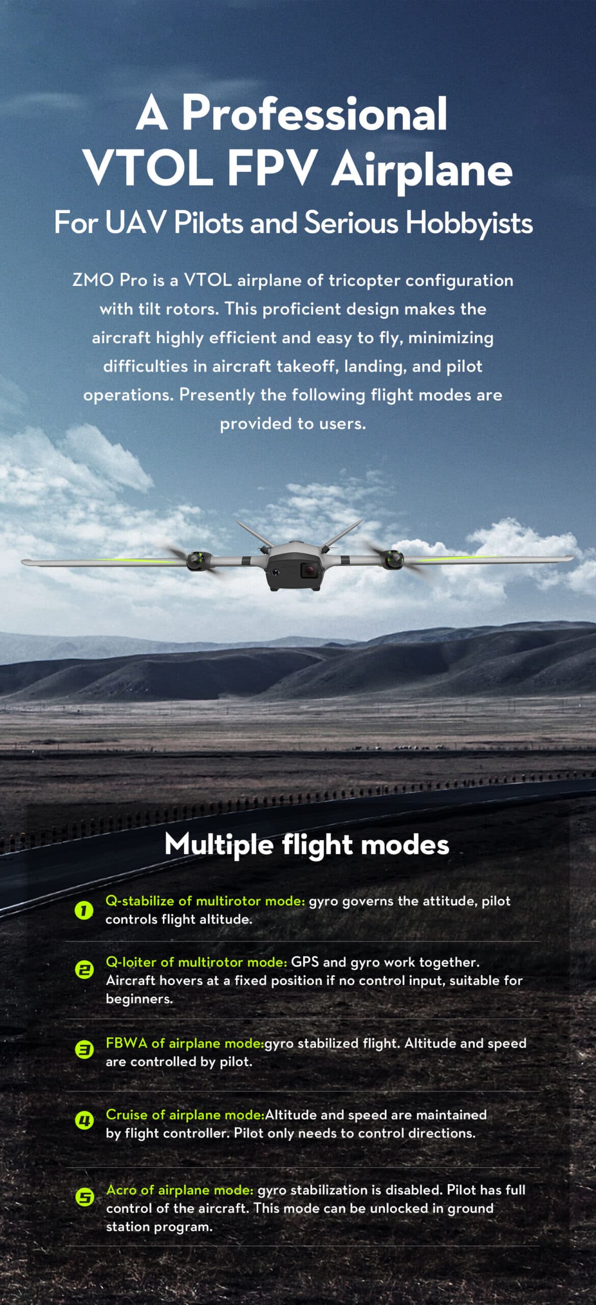 OMP ZMO Pro VTOL Drone for fpv drones 6