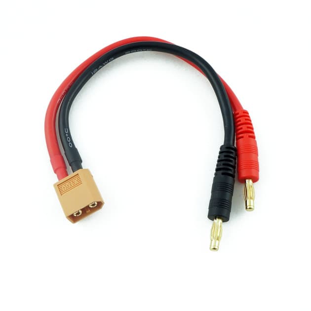 XT60 connector with cable with banana plugs for charger for fpv drones