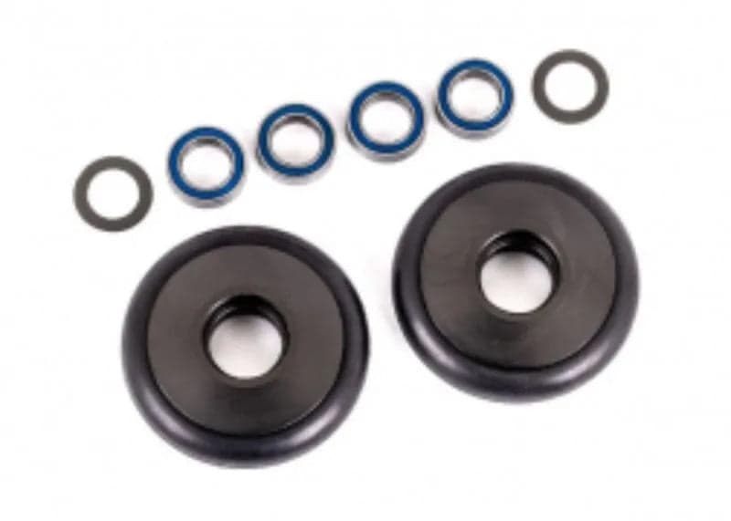 Traxxas TRA9461T Wheelie Bar Wheels (Gray Anodized Aluminum) for Drag Slash for fpv drones