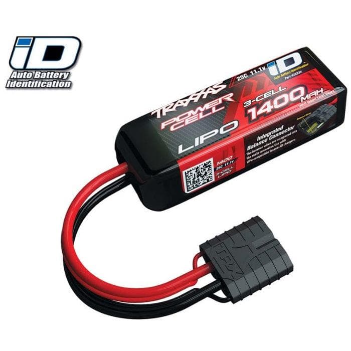 Traxxas 2823X LiPo Battery 3S 11.1V 1400mAh 25C w/iD Connector for fpv drones