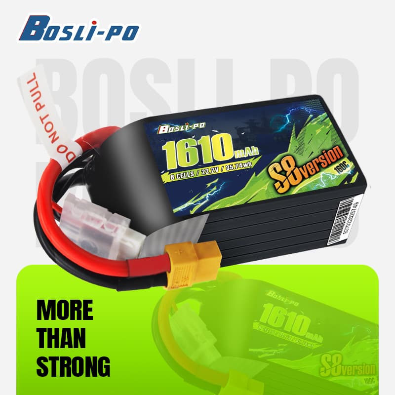 Bateria LiPo 6S 1610mAh 160C BosLipo S8 XT60 FPV Racing for fpv drones 4