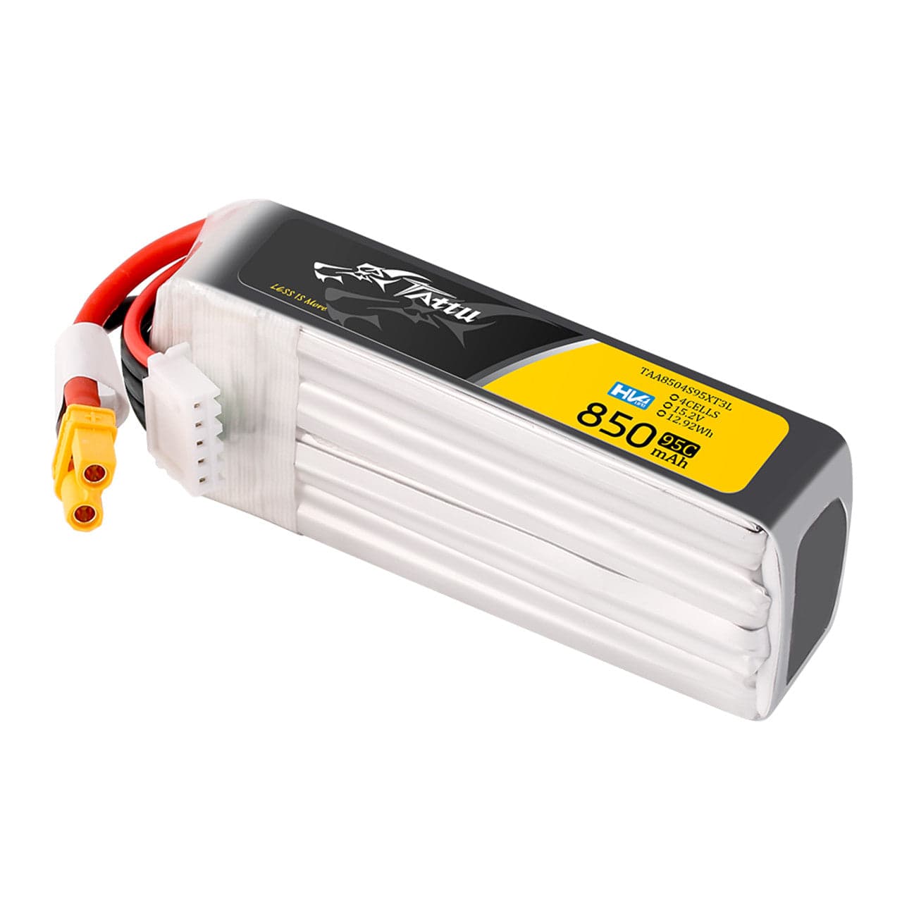 Tattu 850mAh 4s 95C 15.2V HV Lipo Battery Long Pack with XT30 Plug for fpv drones 2