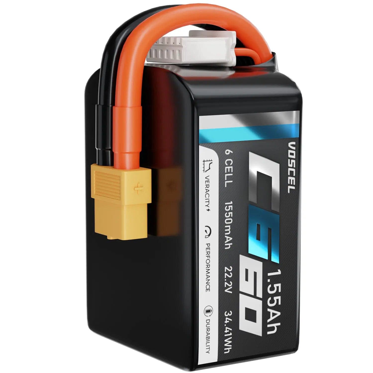 Voscel C660 1550mAh 6S 60C 22.2V 34.41Wh Battery with XT60 for fpv drones