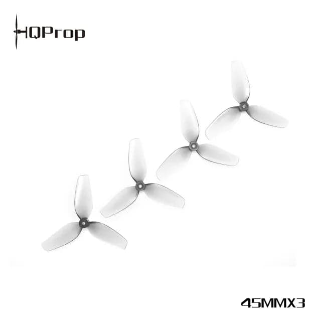 HQ Micro Whoop Prop 45MMx3 PC 1.5mm Shaft (2CW+2CCW) - Grey for fpv drones 3