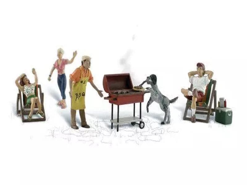 Woodland Scenics A2765 O Train Figures Backyard Barbeque for fpv drones