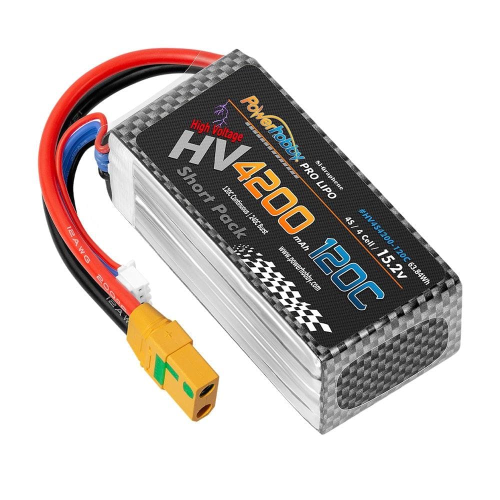 Powerhobby 4S 15.2V 4200mah 120C GRAPHENE + HV Lipo Battery w XT90 Plug for fpv drones 3