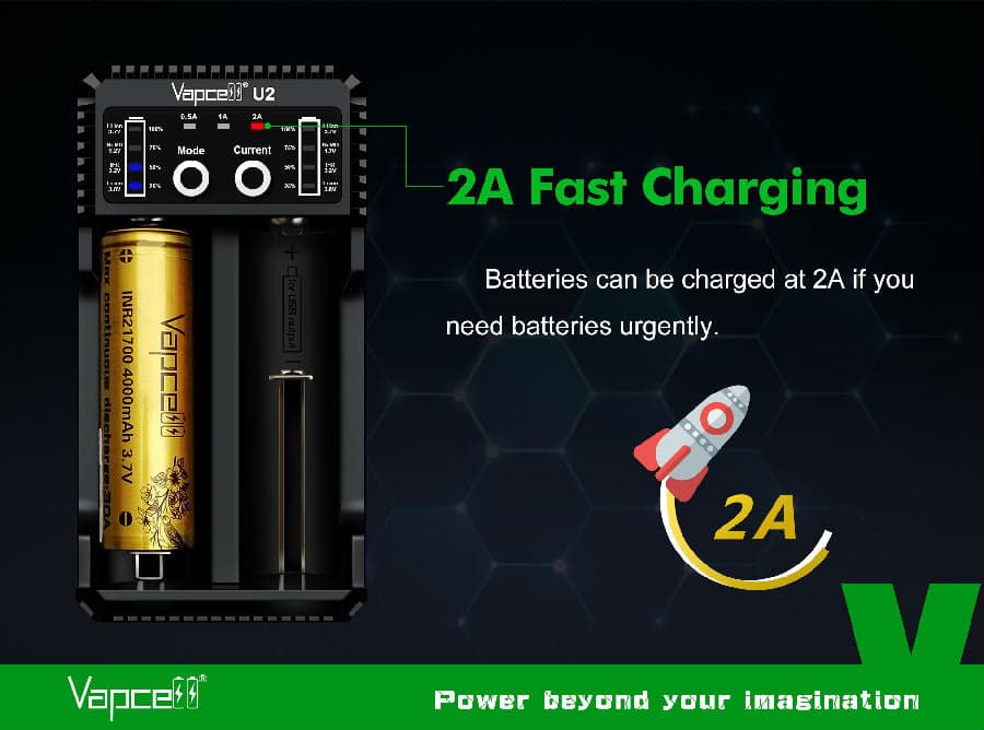 Vapcell U2 Cylincrical Li-ion/Ni-Mh/Ni-Cd battery charger for fpv drones 7