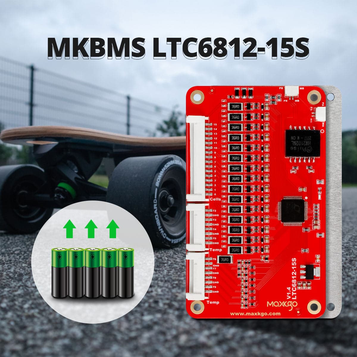 MAXKGO LTC6812 15S Smart Slave BMS li-ion Lifepo4 LTO Battery Protection Board for fpv drones 7