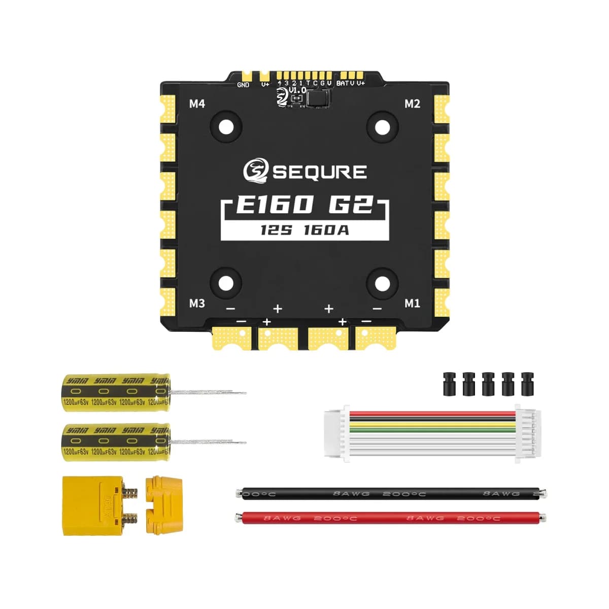 SEQURE E160 G2 4-12S 160A 4IN1 ESC with AM32 for fpv drones 3