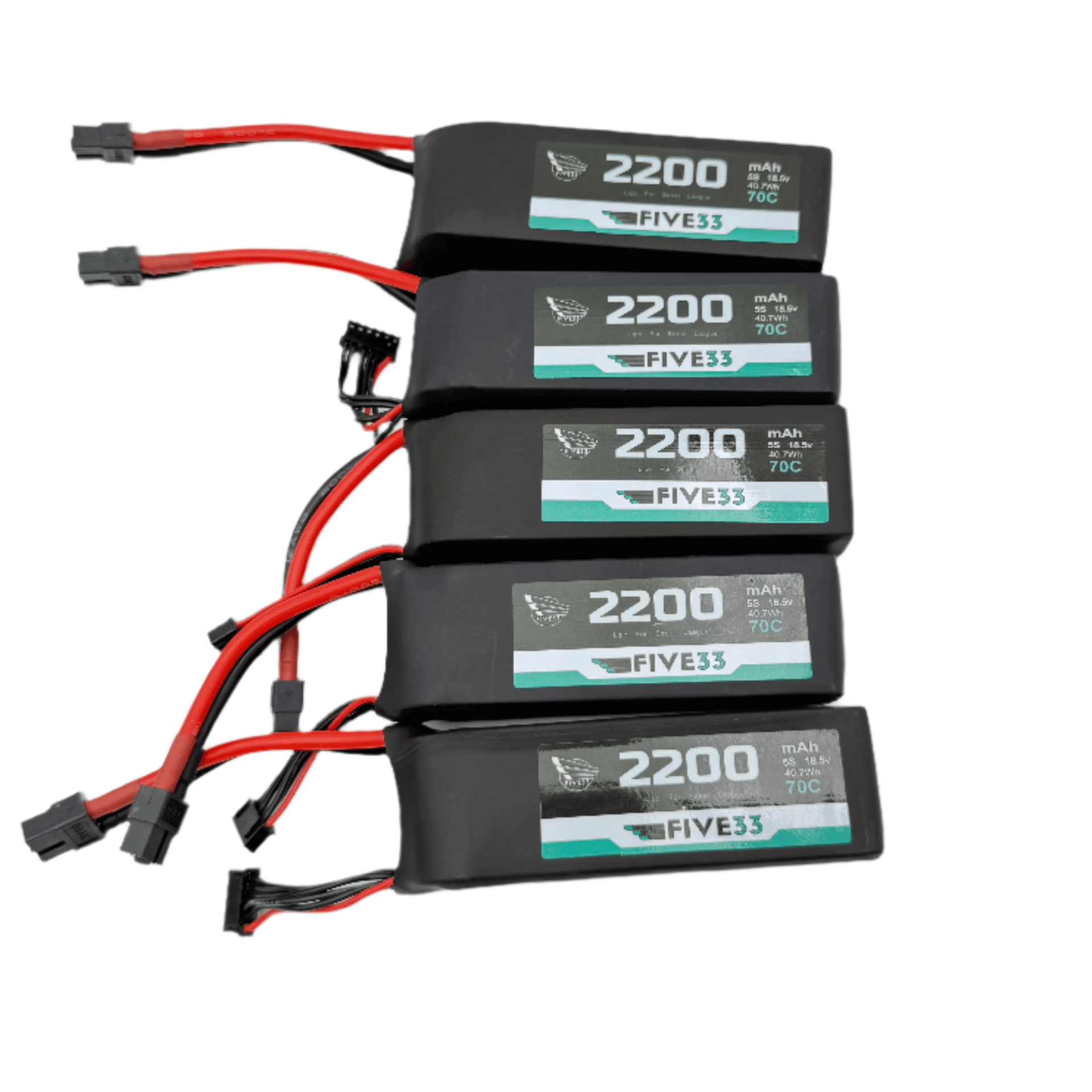 (5 Pack) 5s 2200 Mah 70c Super Budget Bundle for fpv drones