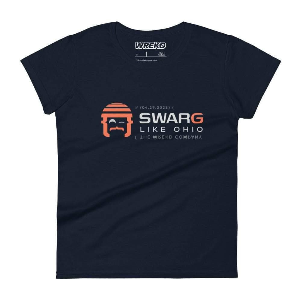 WREKD "SWARG LIKE OHIO" Parody Goggle Dooms Day Women's Tee for fpv drones 3