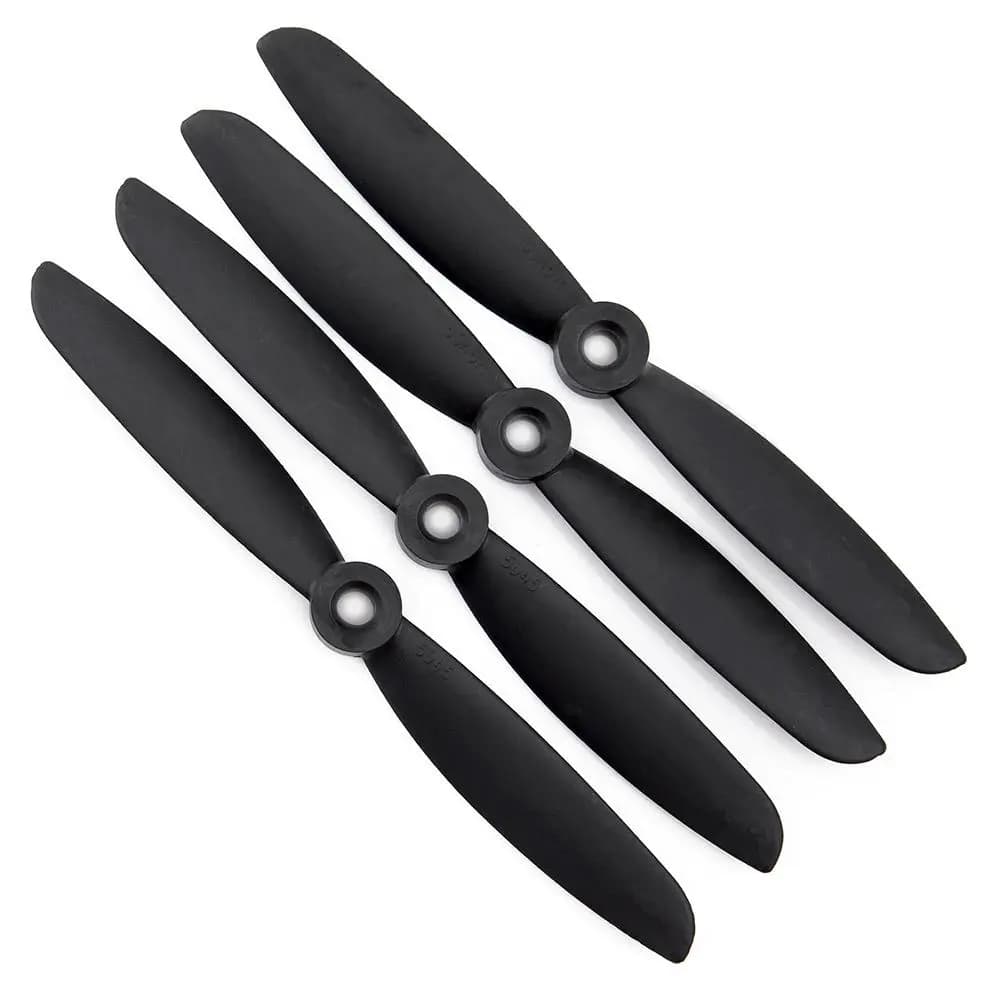 Gemfan 5x4.5 Nylon Glass Fiber Propeller (Set of 4 - Black) - 5" - Black for fpv drones 1