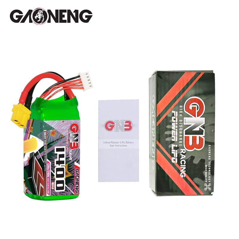 Gaoneng GNB 1400mAh 14.8V 4S 120C Lipo Battery - XT60 for fpv drones 2
