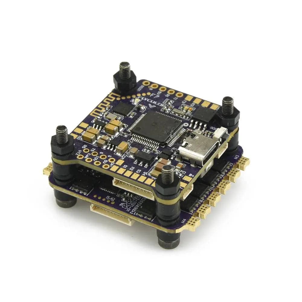 Flycolor X-Tower 2 F7 Flight Controller Stack w/ Bluetooth LED 60A 3-6S BLHeli32 4in1 ESC - 30x30mm for fpv drones 4
